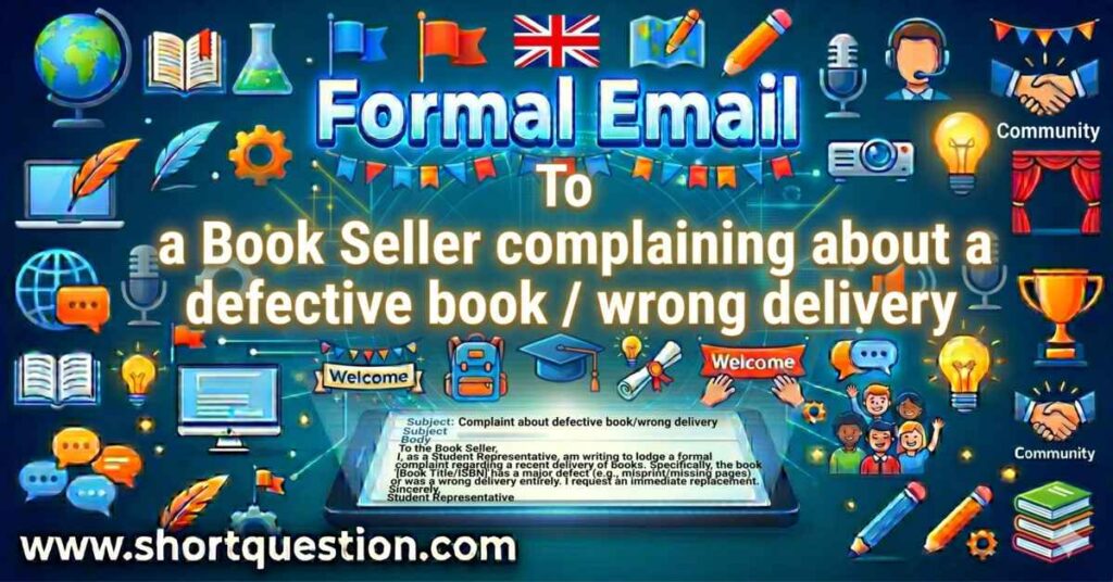 email To the Manager of a Travel Agency to cancel a booked ticket